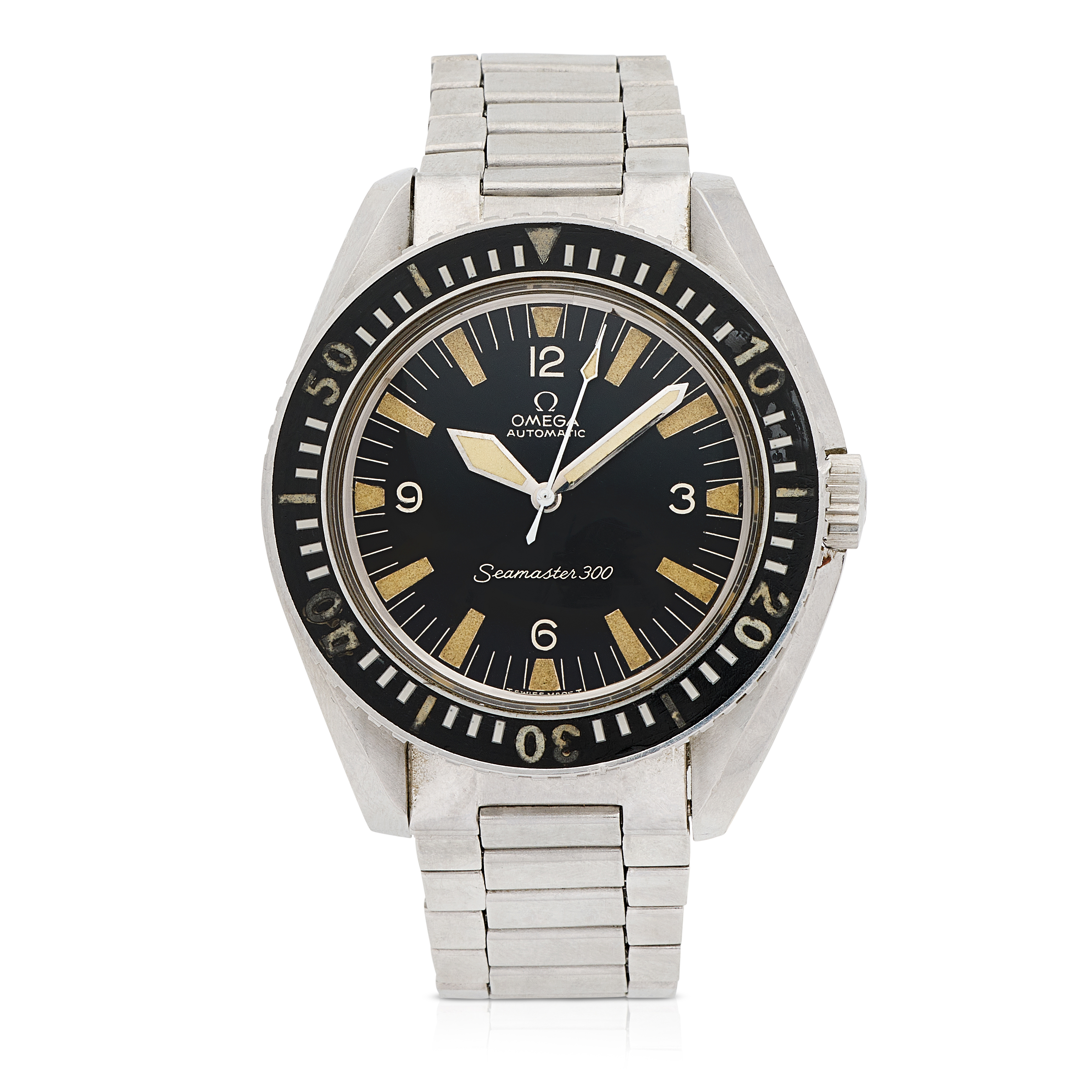 Omega. A stainless steel automatic bracelet watch Seamaster 300, Ref: 165.024, Circa 1968