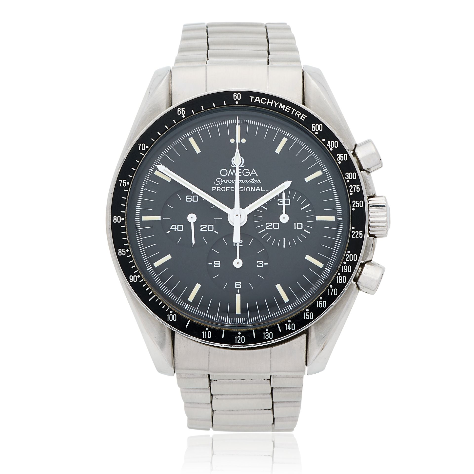 Omega. A stainless steel manual wind chronograph bracelet watch Speedmaster Professional, Ref: ...