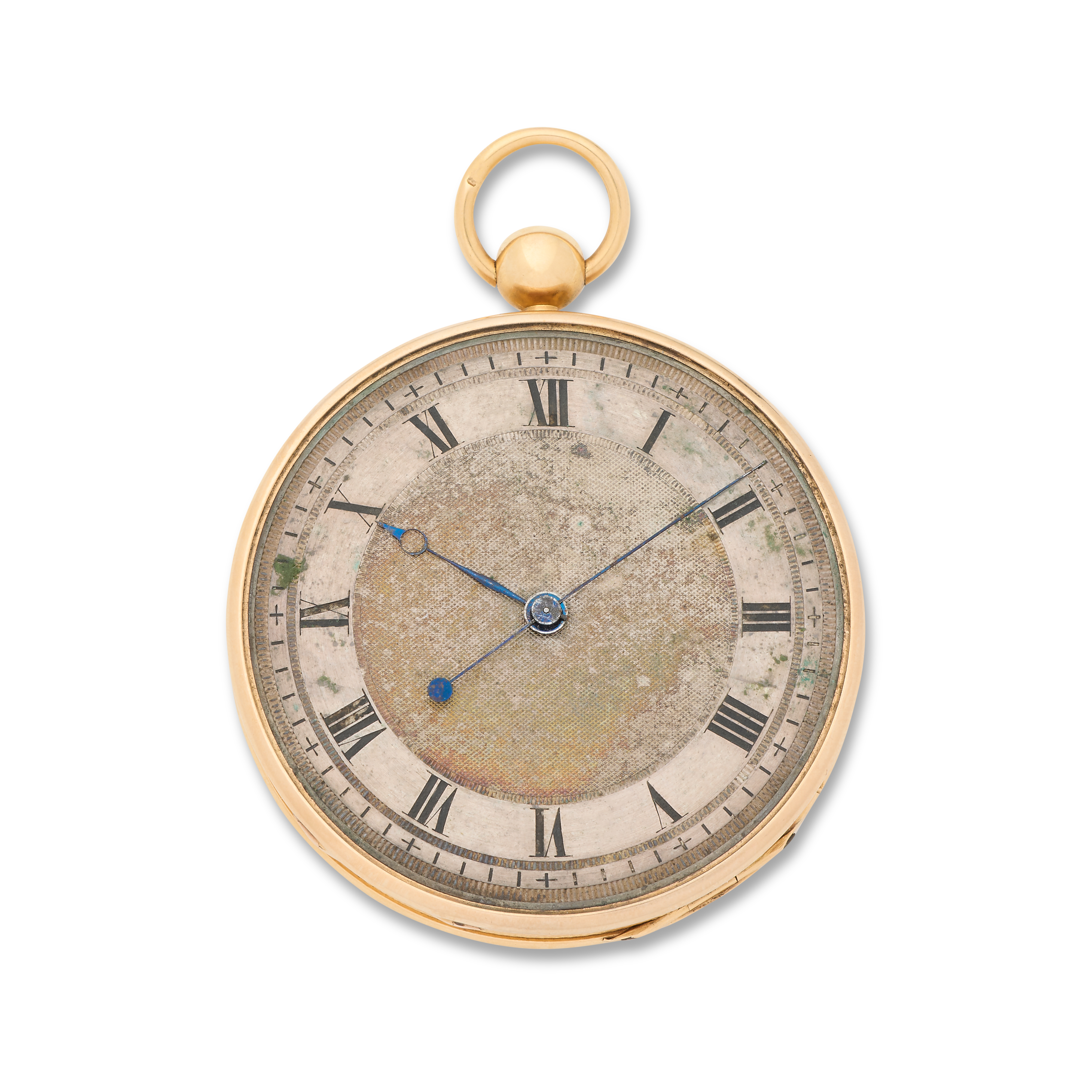 Vaucher Fr&#232;res. An unusual continental gold key wind open face pocket watch with independen...