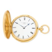 Dent, 33 Cockspur Street, London. An 18K gold keyless wind full hunter pocket watch Circa 1890 (...