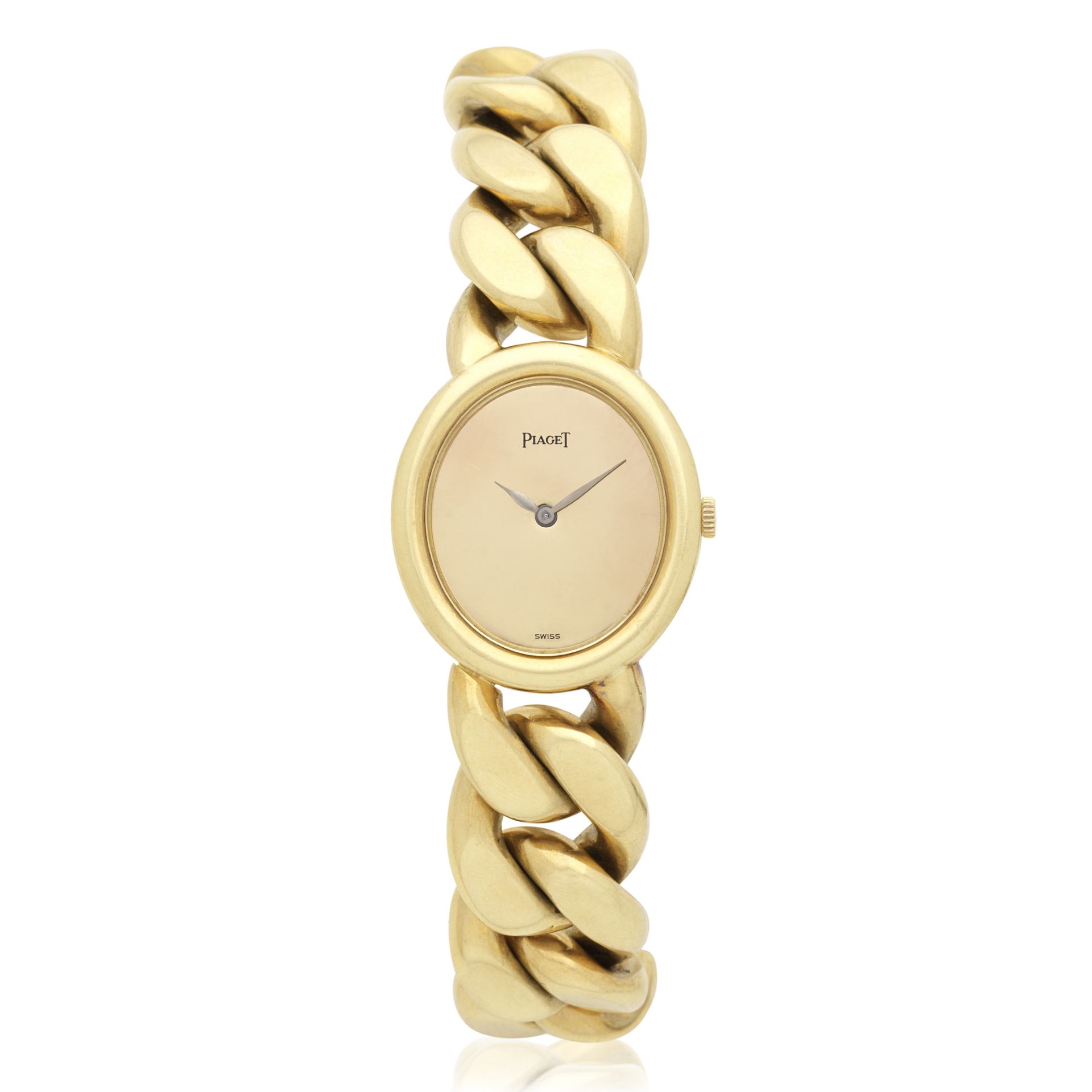 Piaget. A lady's 18K gold manual wind bracelet watch Ref: 9812 N160, Circa 1990