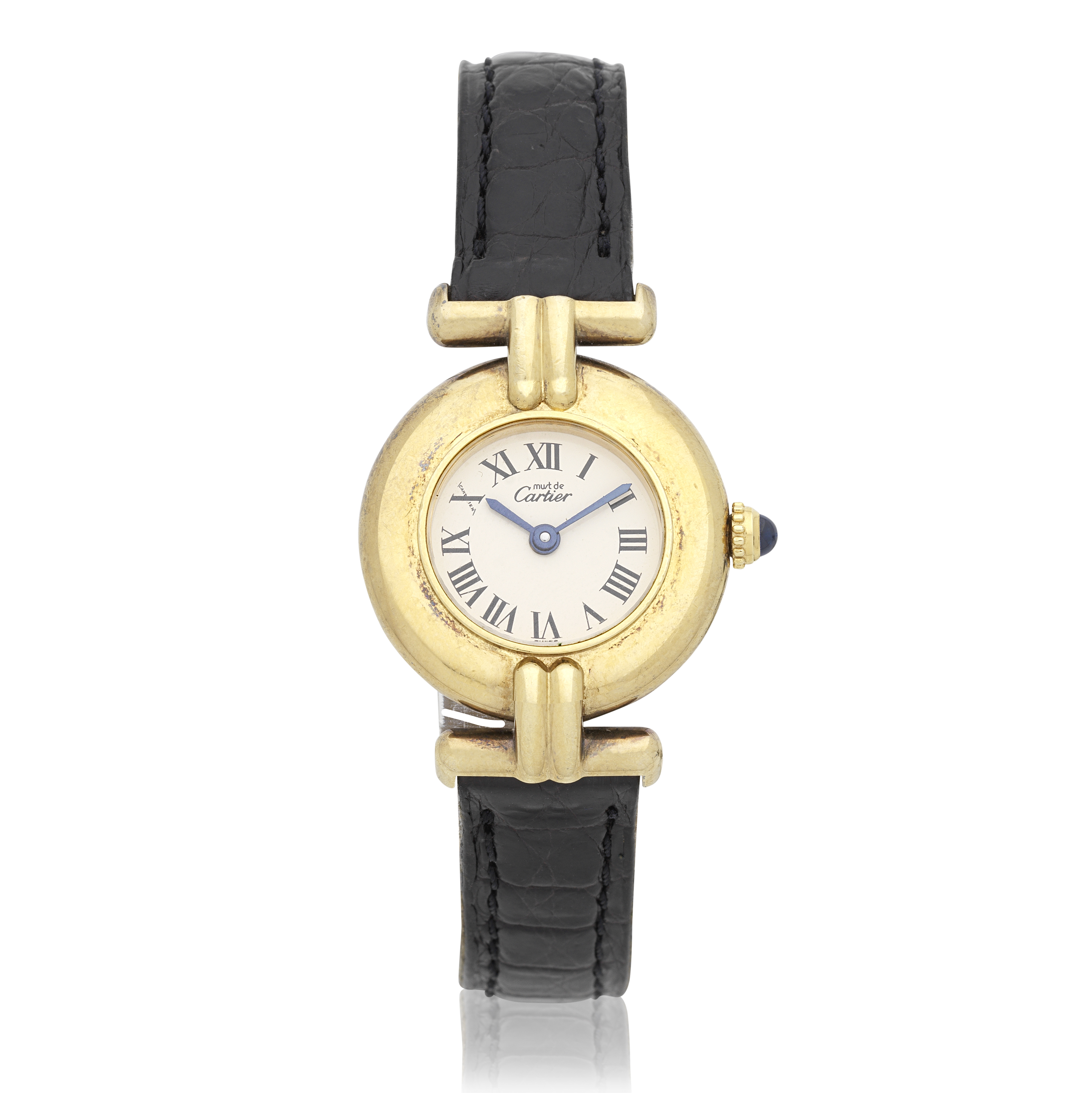 Cartier. A lady's gold plated silver quartz wristwatch Colisee, Ref: 590002, Circa 1990