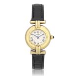 Cartier. A lady's gold plated silver quartz wristwatch Colisee, Ref: 590002, Circa 1990