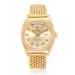 Rolex. An 18K gold automatic calendar bracelet watch Day-Date, Ref: 1803, Circa 1969