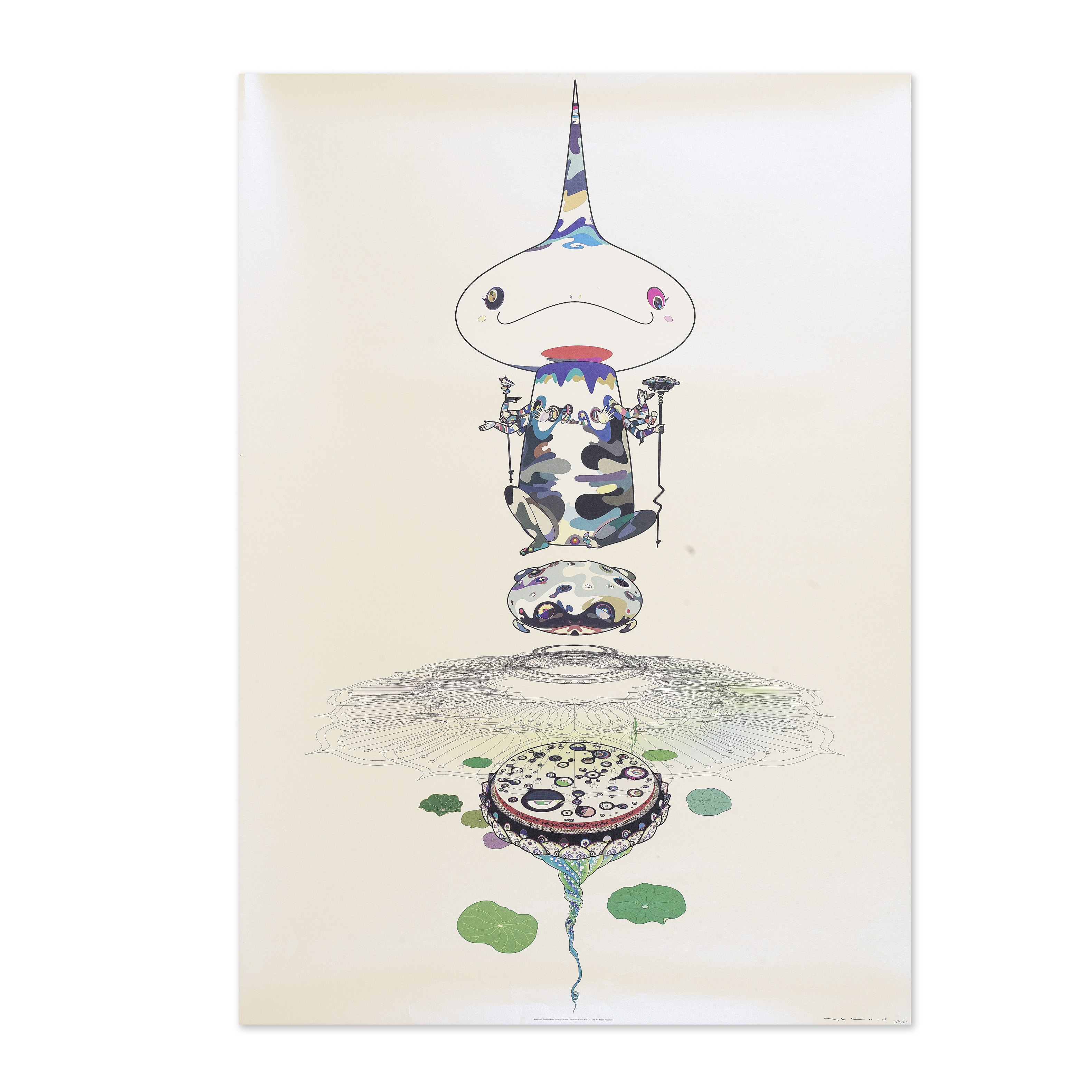 TAKASHI MURAKAMI (NE EN 1962) Reversed double helix, 2005 Offset lithographie en couleurs sur pa...