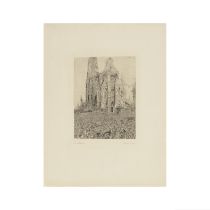 JAMES ENSOR (1860-1949) La Cath&#233;drale, 1886 (Croquez, 7bis)Eau-forte sur papier simili-Japo...