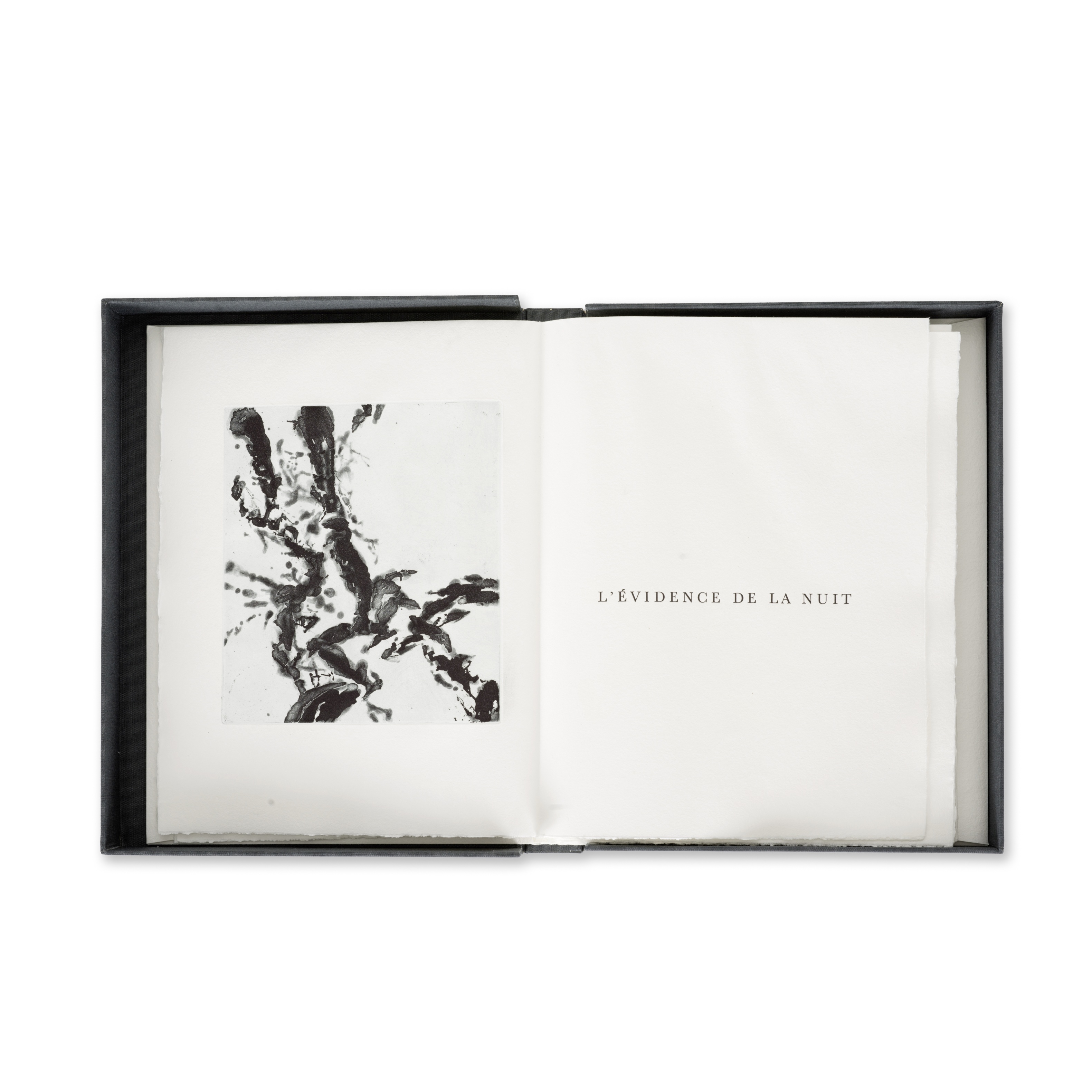 ZAO WOU KI (1920-2013) L'&#233;vidence de la nuit, 1991 Coffret comprenant quatre aquatintes en ...