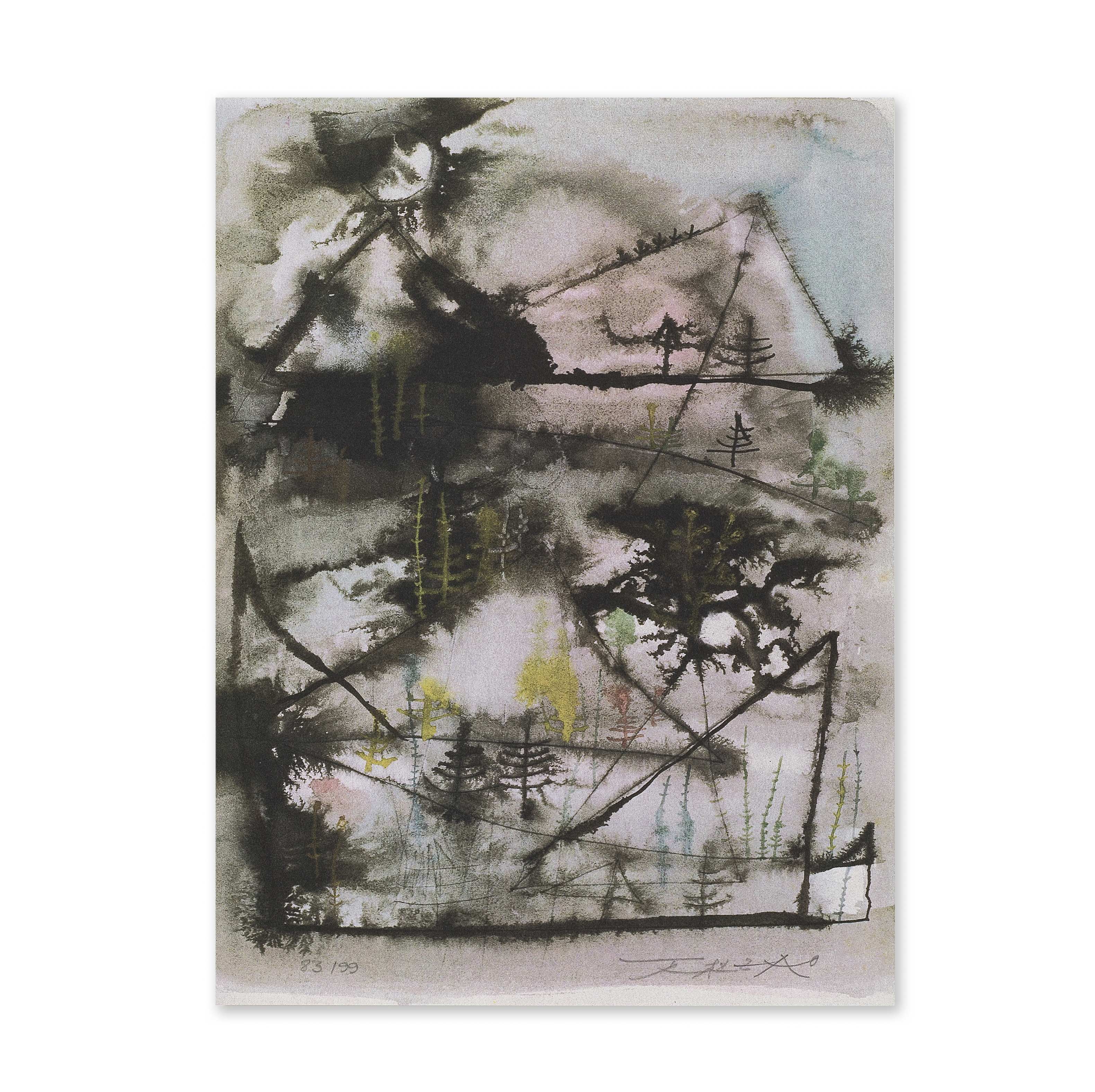 ZAO WOU KI (1920-2013) Carnet de Voyage, 2006 S&#233;rigraphie en couleurs sur v&#233;linSign&#2...