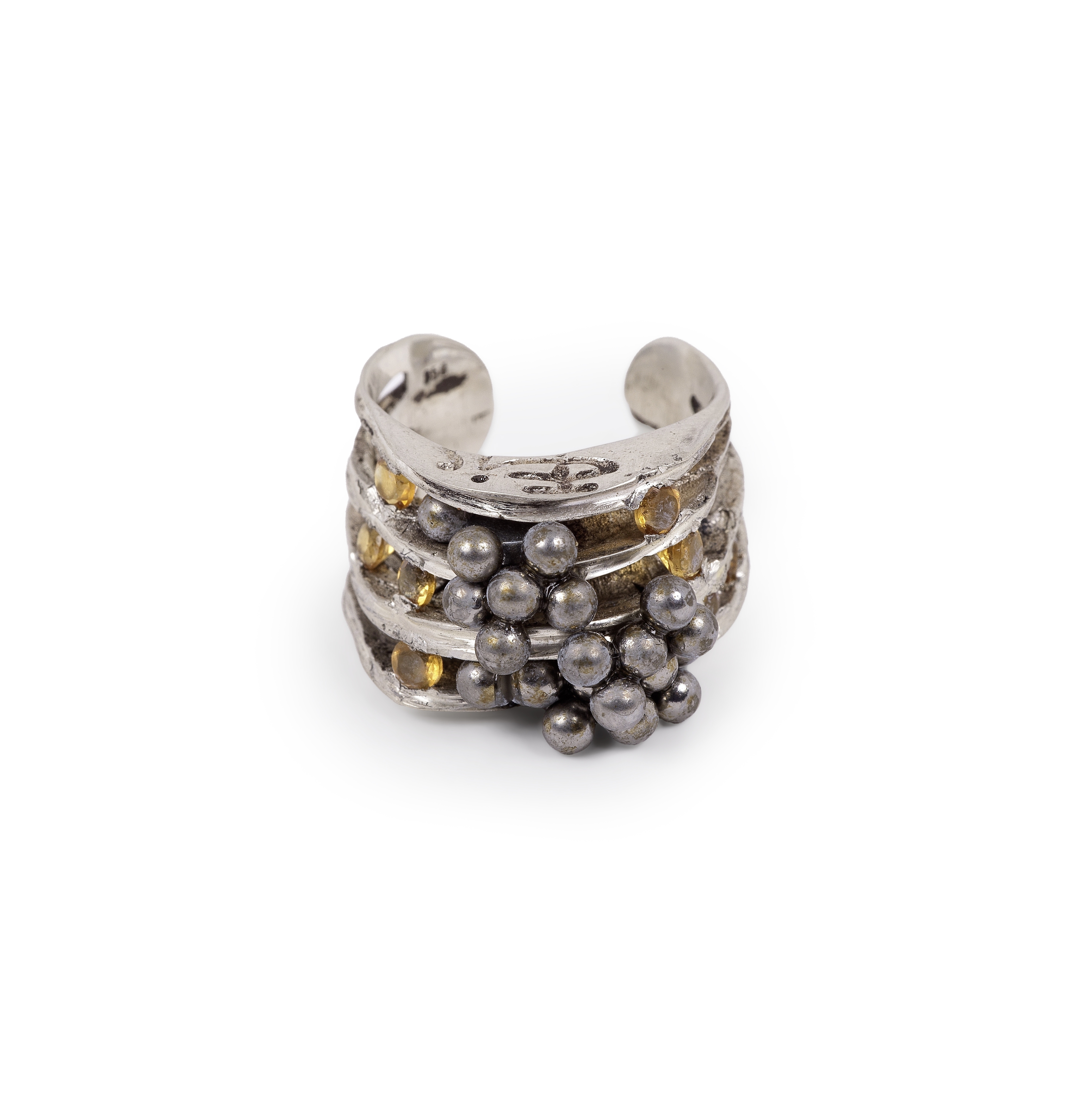 TAKIS (PANAYIOTIS VASSILAKIS) (1925-2019) Good luck charm, 1999 Bague en argent (800&#176;/00), ...