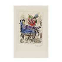MARC CHAGALL (1887-1985) La vache bleue, 1967 (Mourlot, 488)Lithographie en couleurs sur v&#233;...