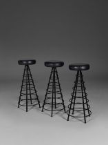 PHILIPPE STARCK (1949) Ensemble de trois prototypes de tabourets de barCirca 1982R&#233;alis&#23...