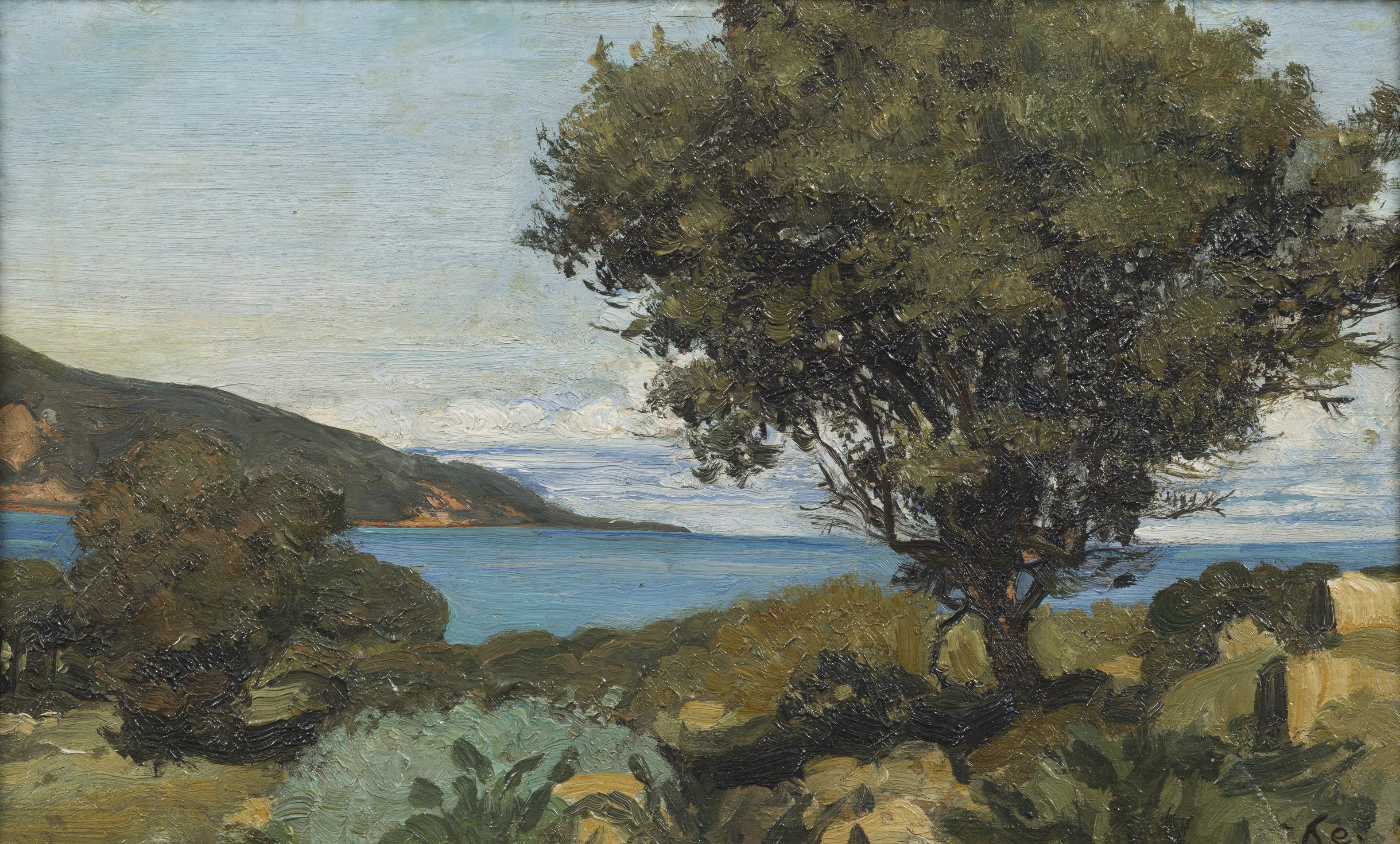 HENRI EVENEPOEL (1872-1899) L'arbre pr&#232;s de la mer, Tipasa
