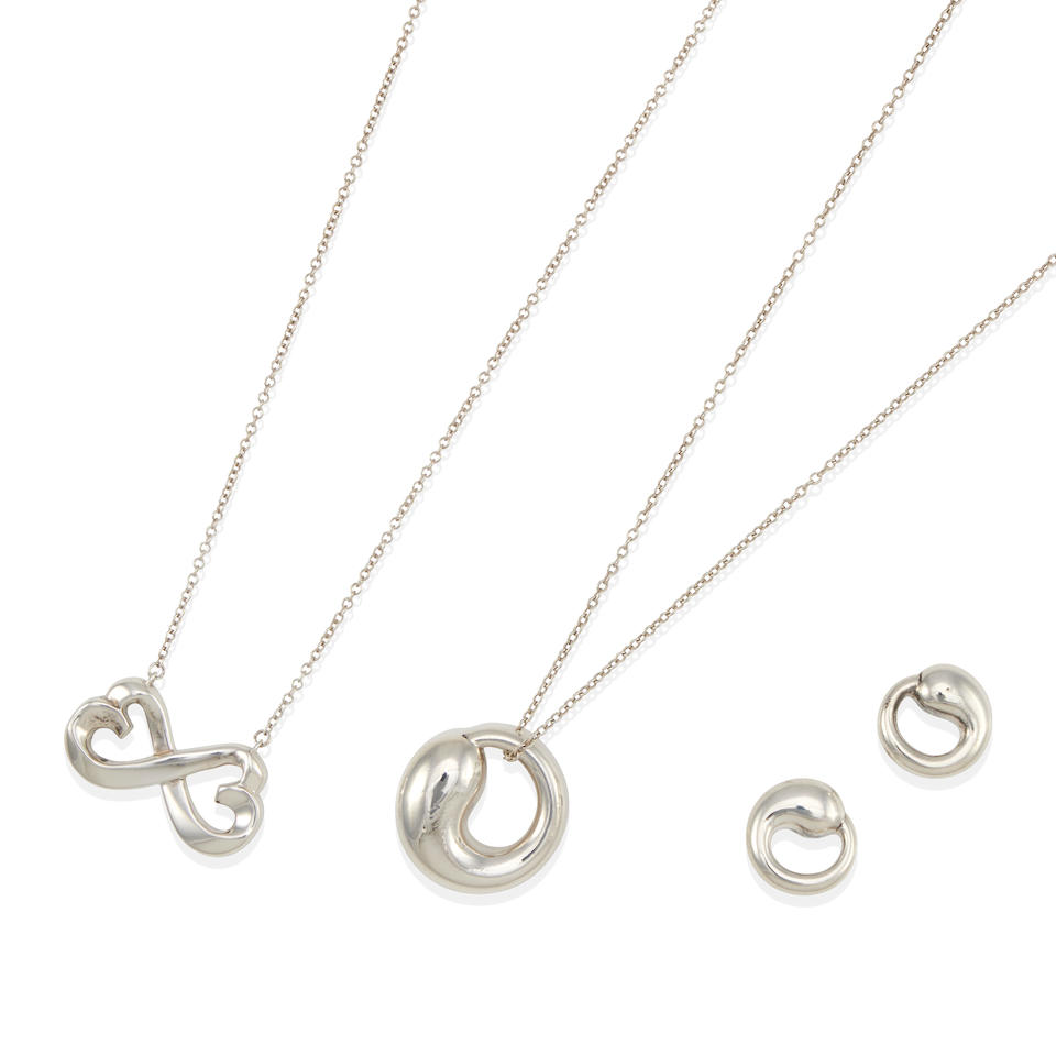 TIFFANY & CO.: A GROUP OF STERLING SILVER JEWELRY