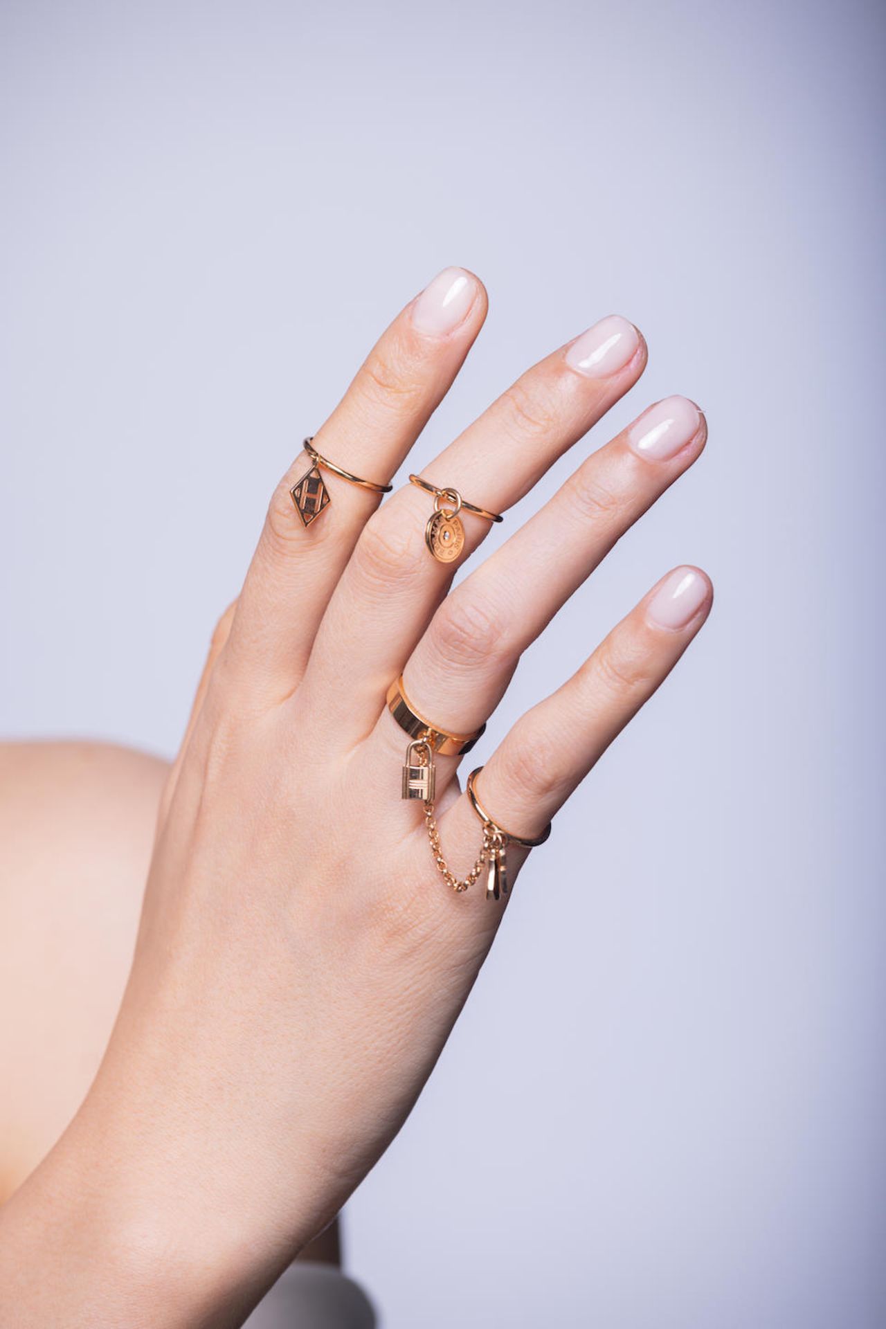 HERMÈS: THREE PINK GOLD RINGS (3) - Image 2 of 2