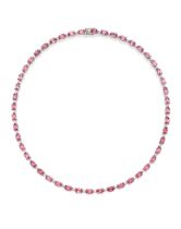 SPINEL AND DIAMOND NECKLACE
