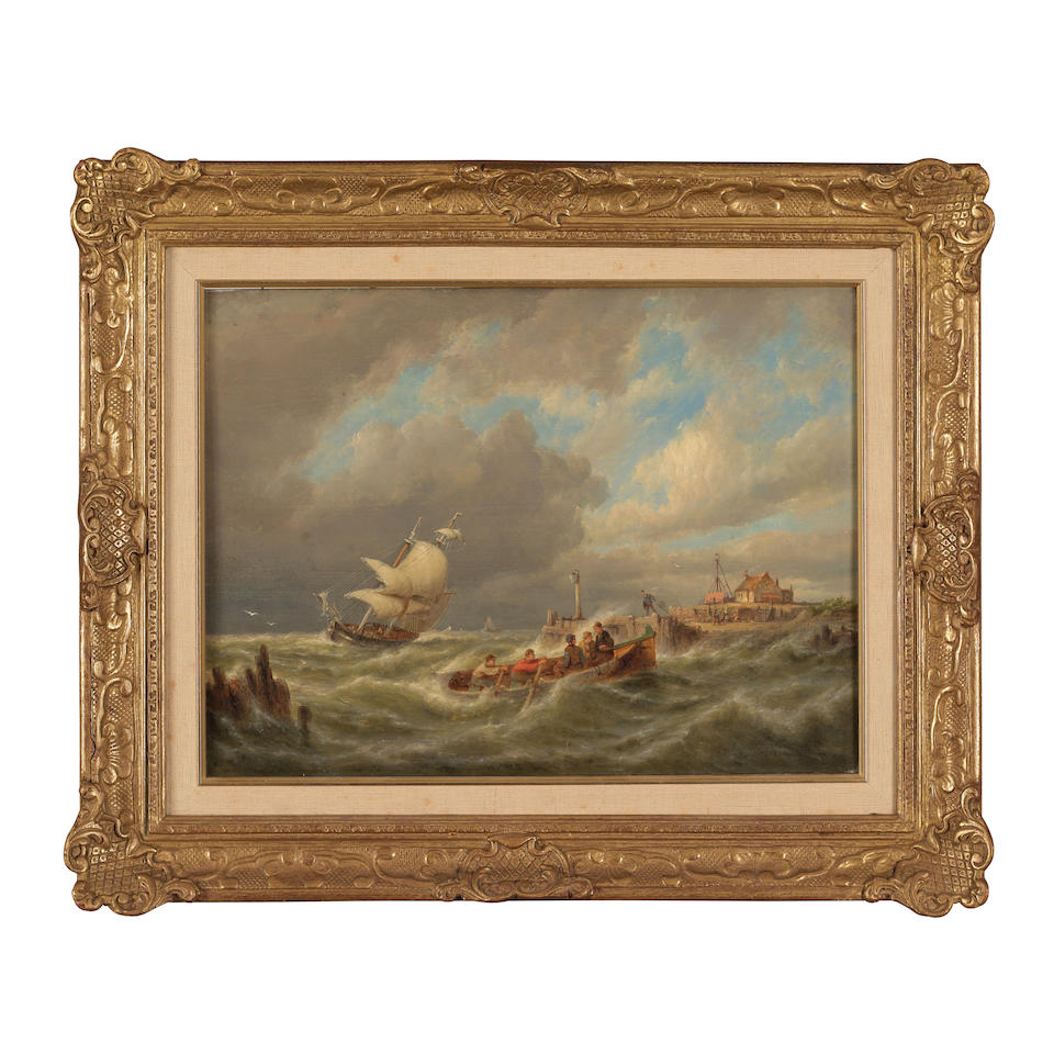 Pieter Cornelis Dommershuisen (Utrecht 1833-1918 Hexham) Marine, 'Eemnes on the Zuiderzee, Holla... - Image 2 of 3
