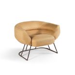 Large fauteuil Rembourrage de mousse, revêtement textile, structure métalliqueCa. 1960...