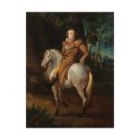 Joseph Ducq (Ledegem 1762-1829 Bruges) Portrait d'un cavalier dans un paysage boisé