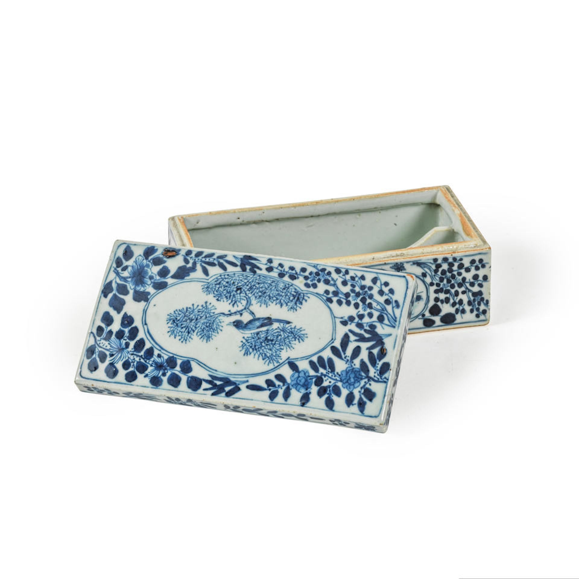 Boîte compartimentée à décor bleu blancChine, XXeme siècle - Bild 2 aus 3