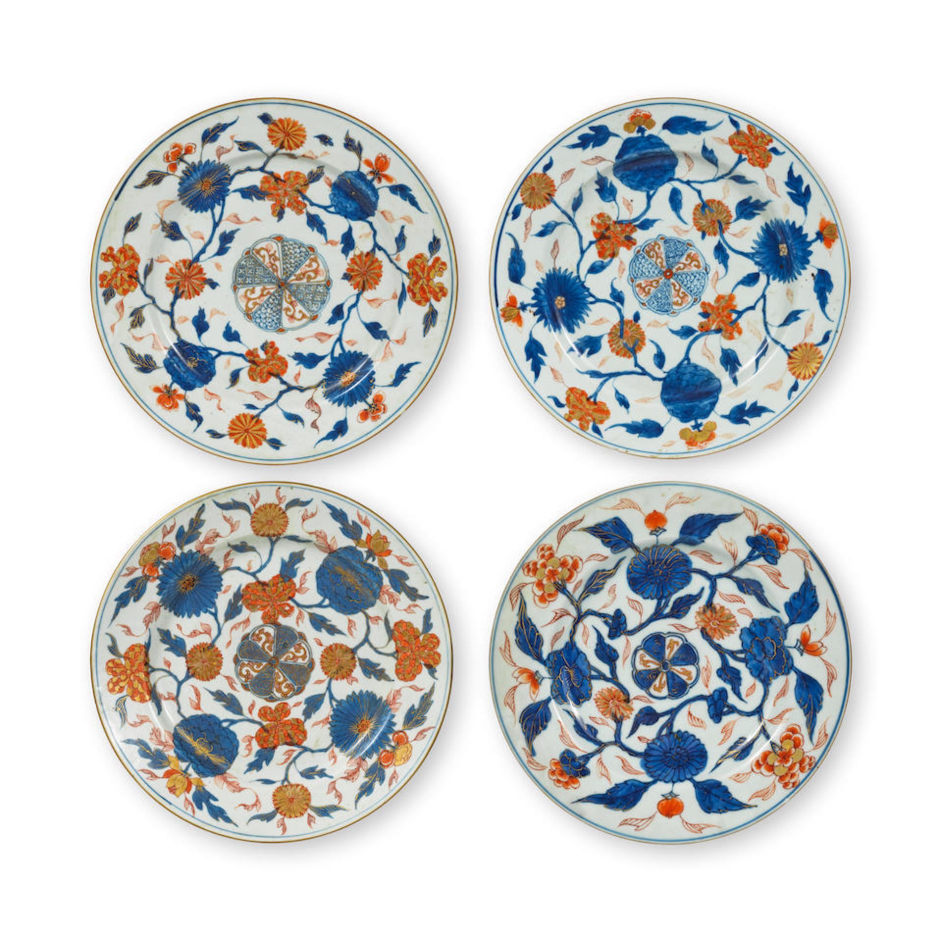 Ensemble en porcelaine Imari à décor de chrysanthèmes Chine. Dynastie Qing, XVII... - Bild 3 aus 4