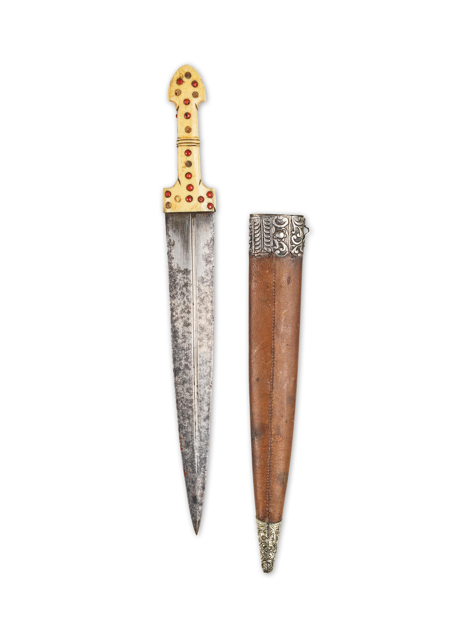 Dague kindjal en acier à manche en ivoire marin Turquie, XIXe siècle - Image 2 of 2