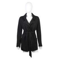Hermès: a Black Wool Cardigan Jacket (includes spare buttons)