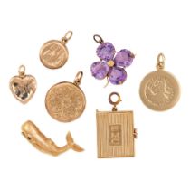 A GROUP OF GOLD AND GEM-SET JEWELRY