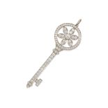 TIFFANY & CO.: A PLATINUM AND DIAMOND KEY PENDANT