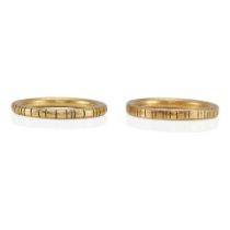 TWO 18K GOLD RINGS