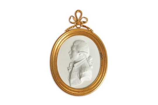 Wedgwood Solid White Jasper George IV Medallion, England, late 18th century,