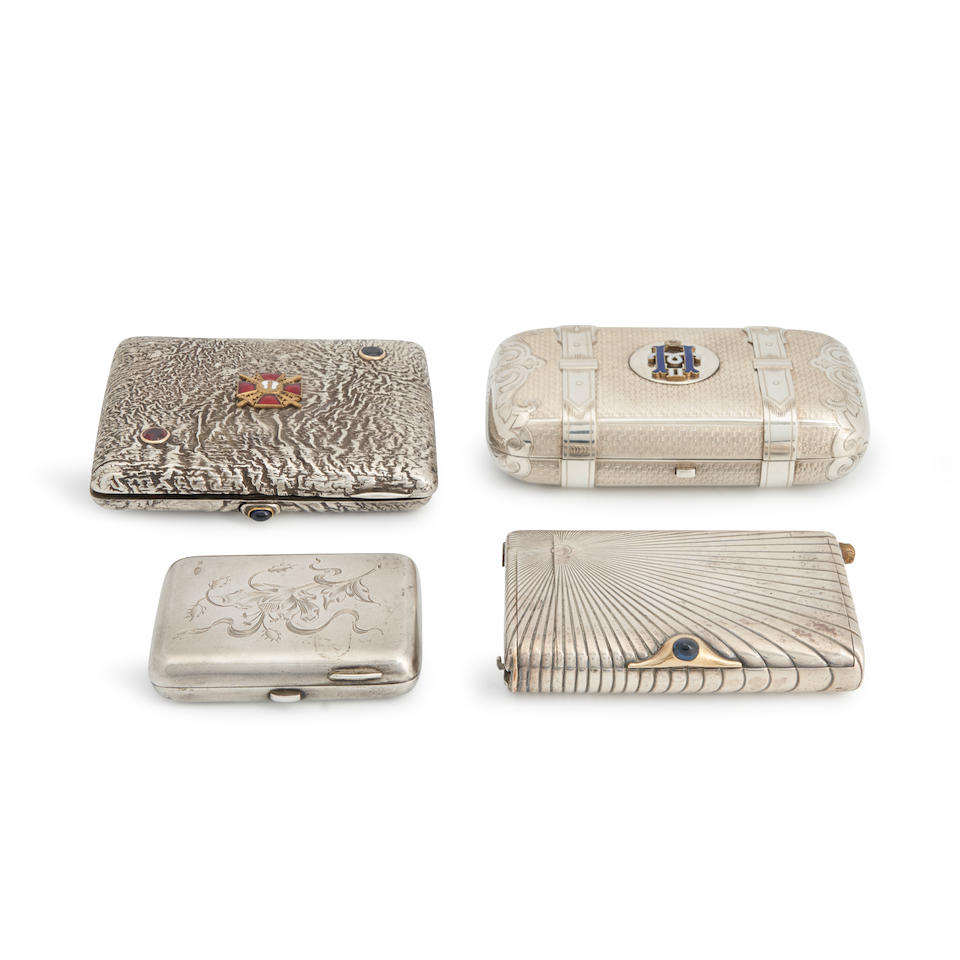 Four Continental Silver Cases,