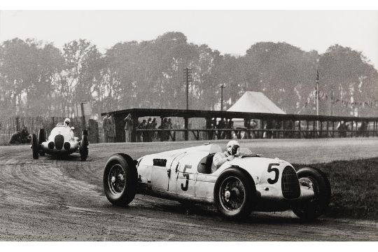 Donington Grand Prix October 1937 Two Monochrome Photographs donington-grand-prix-october-1937-two-monochrome-photographs