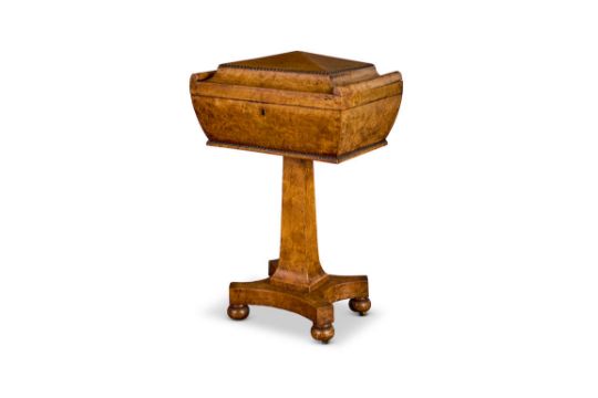 A Regency burr elm teapoy Circa 1820, in the manner of George Bullock - Image 3 of 7