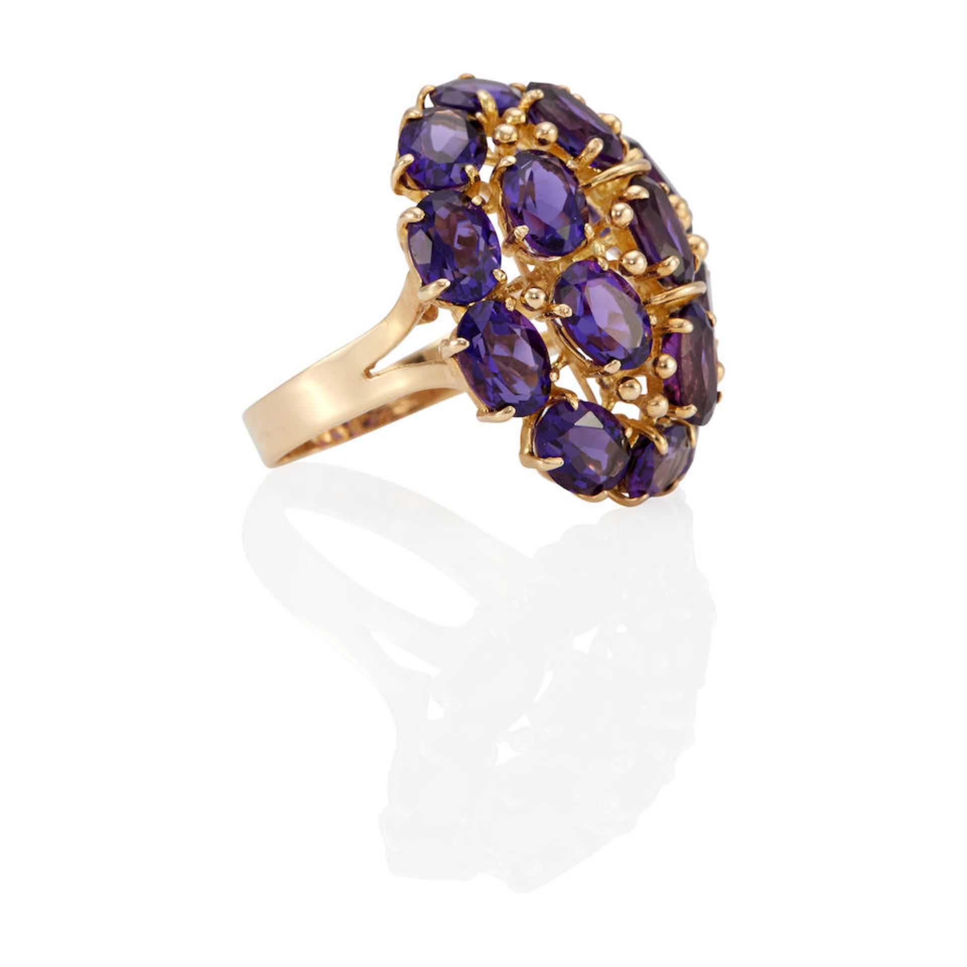 14K GOLD AND AMETHYST RING - Bild 3 aus 3