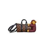 LOUIS VUITTON: SPEEDY KEEPALL WITH PLUSH MONKEY (Includes original dust bag)