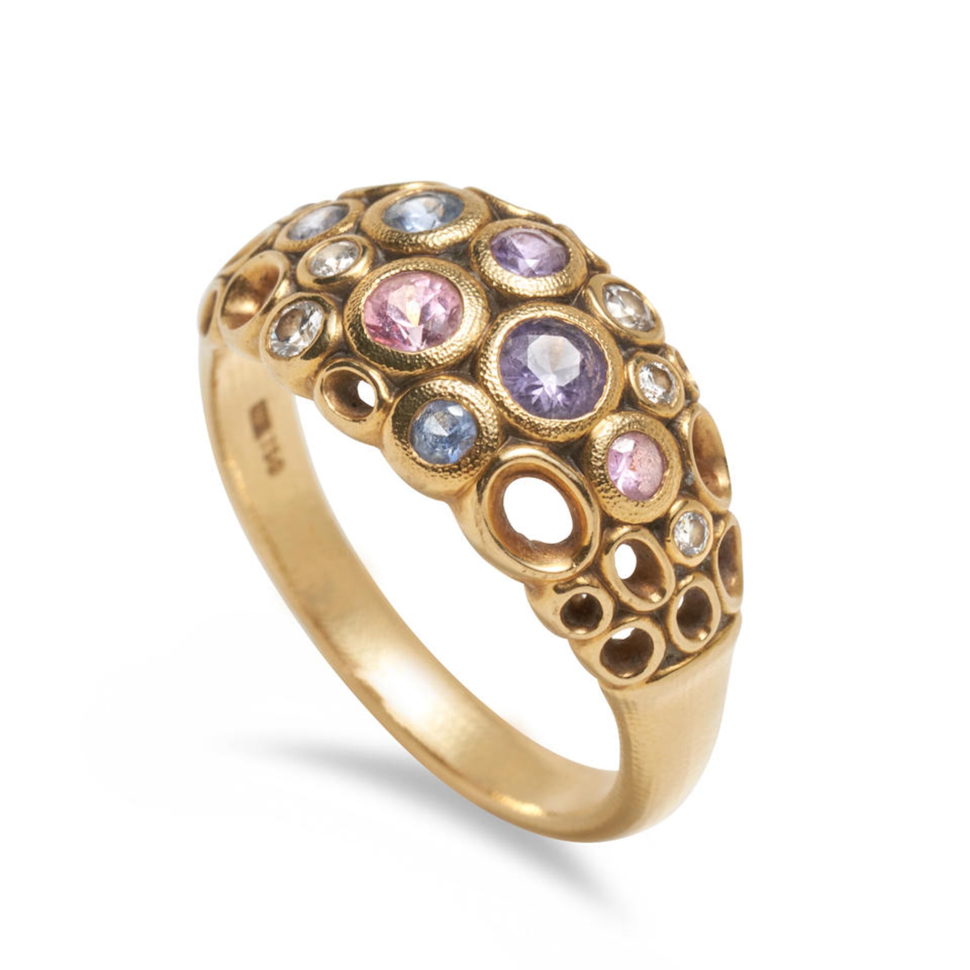 ALEX SEPKUS: AN 18K GOLD, SAPPHIRE, AND DIAMOND 'OPENWORK' RING - Bild 3 aus 3