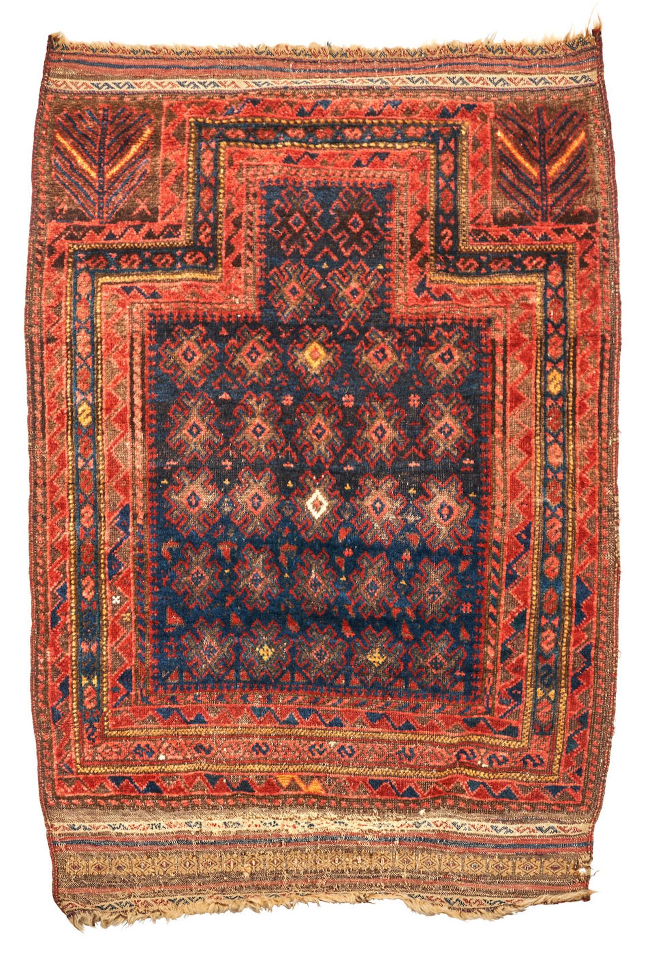 Baluch Prayer Rug Afghanistan 3 ft. 4 in. x 4 ft. 6 in.