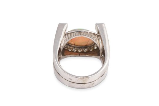 BAGUE OPALE ET DIAMANTS - Bild 2 aus 2