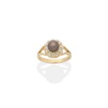 PEARL AND DIAMOND RING,