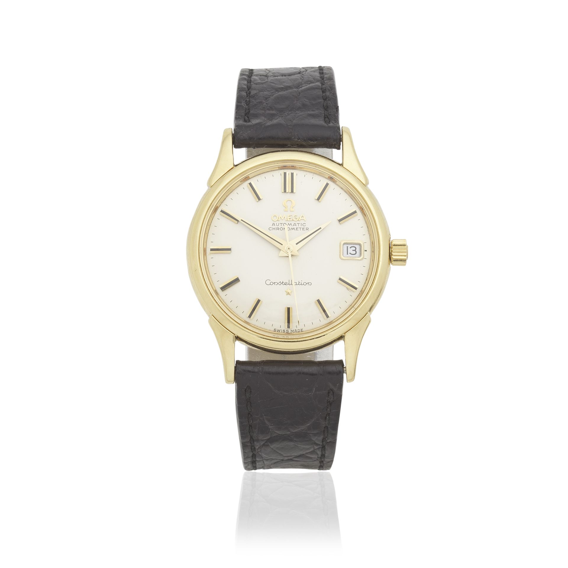 Omega. A recently serviced 18K gold automatic calendar wristwatch Constellation, Ref: 136250, B...