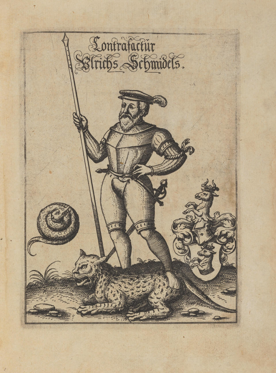 SCHMIDEL, ULRICH. 1511-C. 1570. Vera historia, admirandae cuiusdam navigationis' ab anno 1534 us...