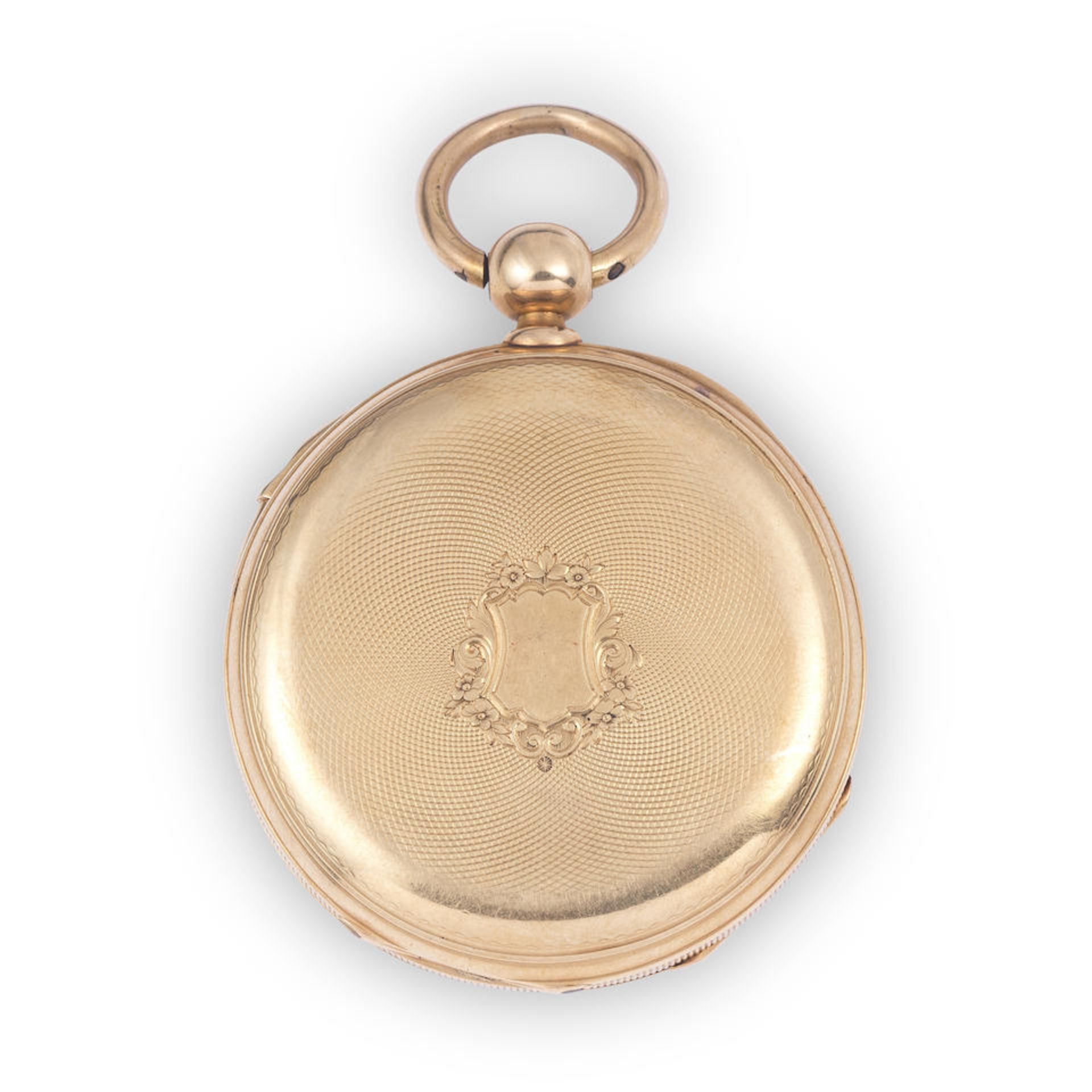 An 18K gold open face keyless wind repeating pocket watch Montre de gousset à cadran ouvert... - Bild 4 aus 4