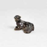 A BRONZE 'BUDDHIST LION' SCROLL WEIGHT Late Ming Dynasty