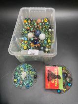 A collection of vintage marbles