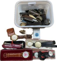 A collection of collectables; vintage watches, pen knifes & other collectable Items