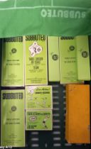 A Collection Of Vintage Boxed Subbuteo teams, to also include vintage Advertising Boards, Corner