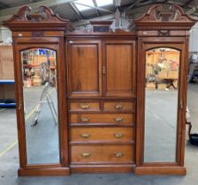 A Victorian Aesthetic Triple Wardrobe Armoire Compactum [224x208x60