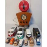 A Collection Of VW Camper Vans and a Vintage style Coca Cola Electric Radio