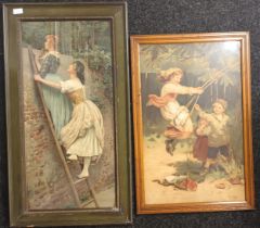 19th/20th Century advertising coloured posters. One is a advertising 'Pears' advertising. [Frame