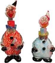 Two Murano Glass clown decanters [37cm]